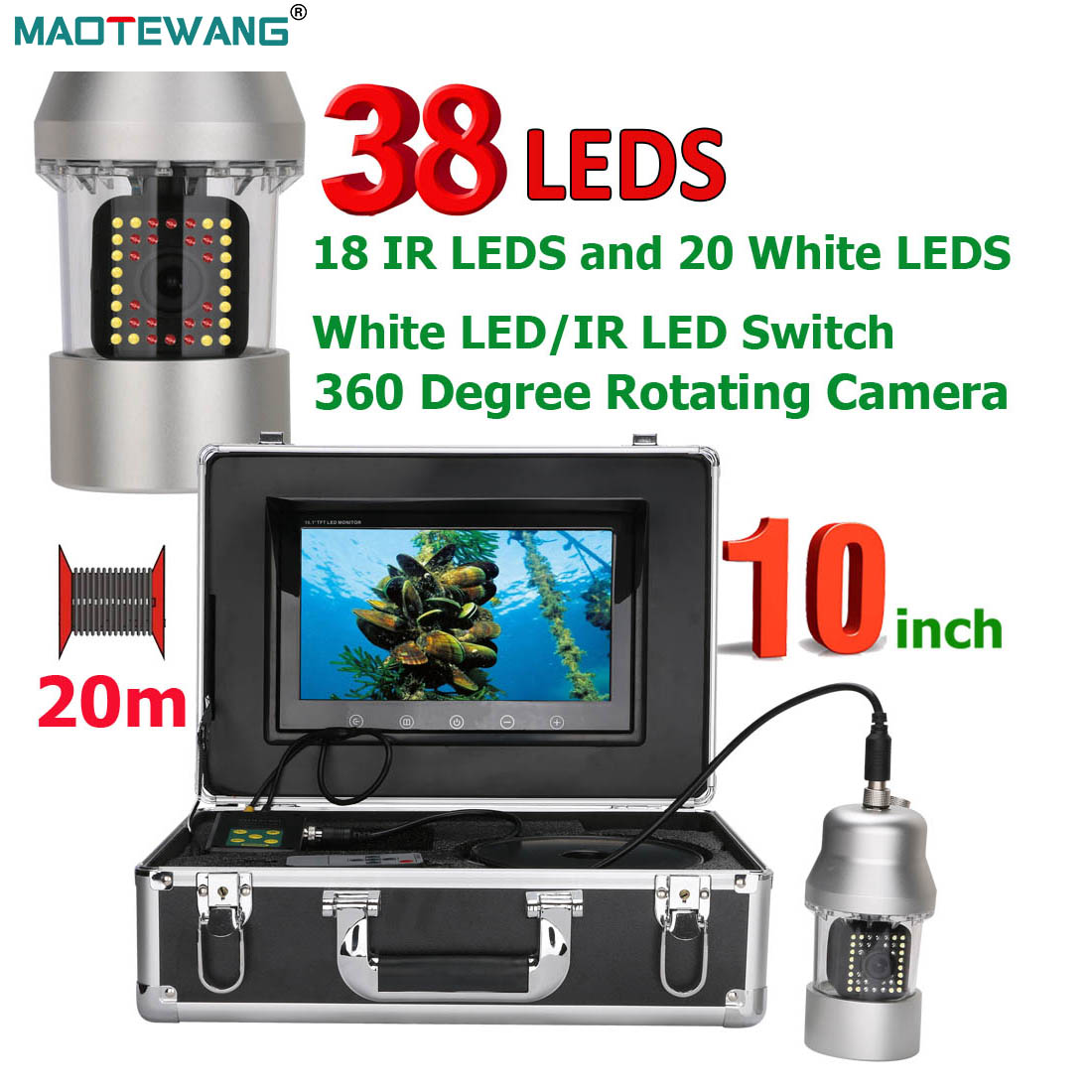 Fish Finder Cable - MAOTEWANG sualtı balıkçılık Video kamera 10
