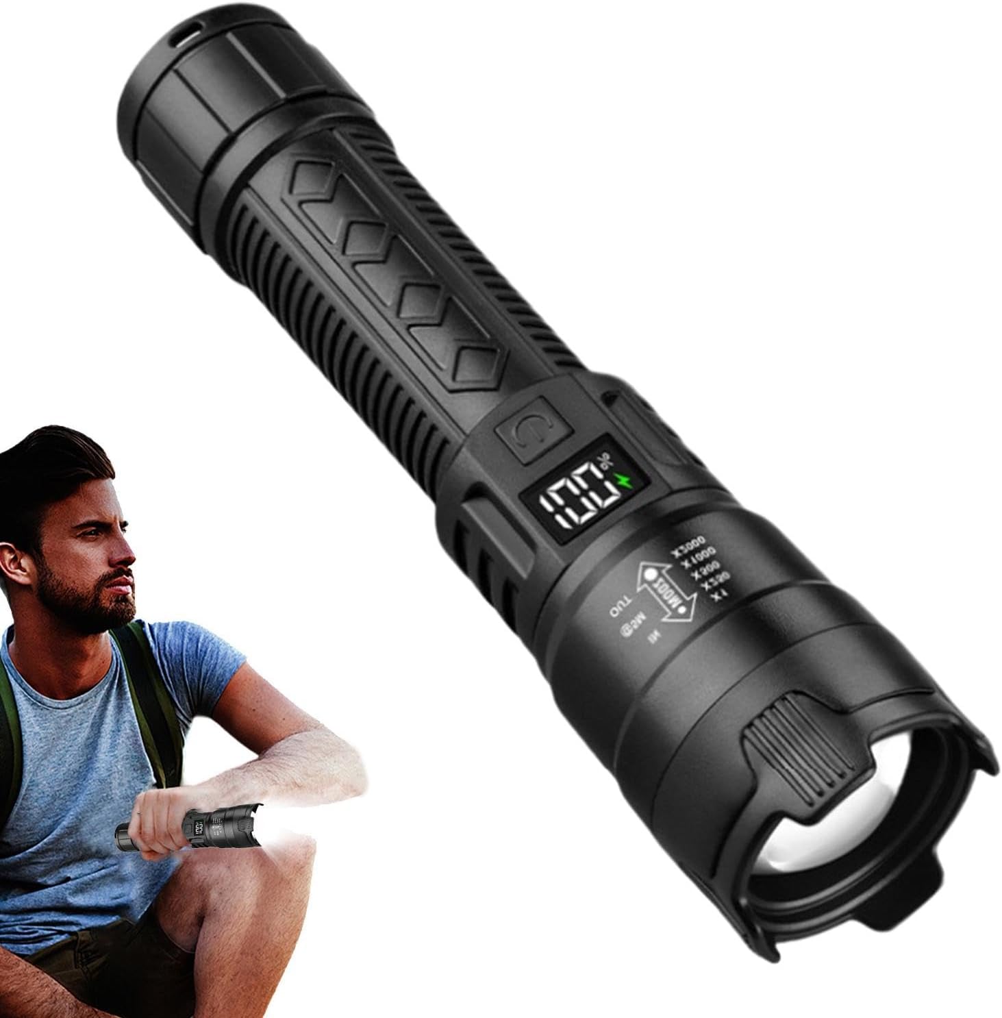 Fishing Light - Taktik LED El Feneri 2000LM USB