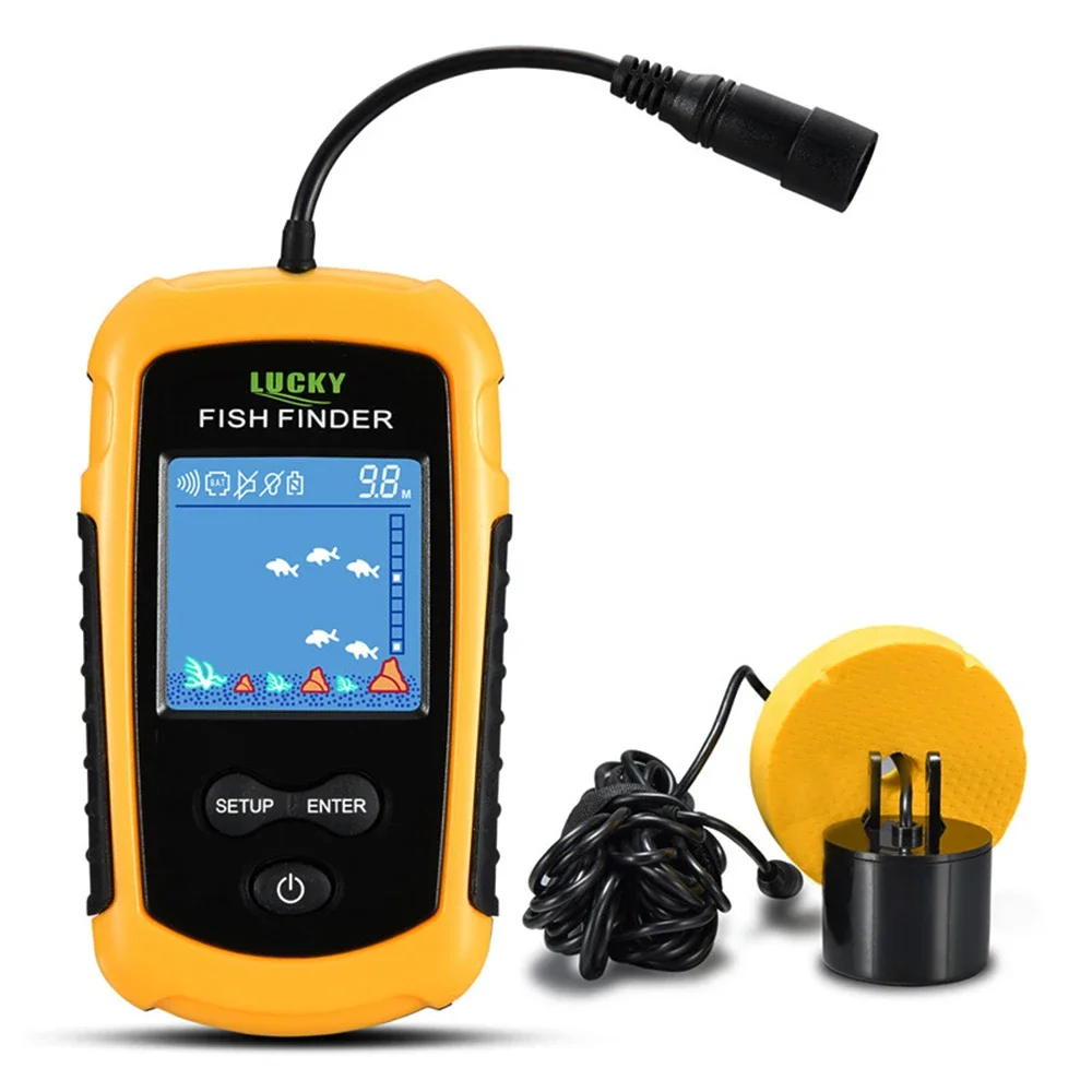 Fish Finder Transducer - Şanslı LCD Renkli Ekran Taşınabilir Kablolu