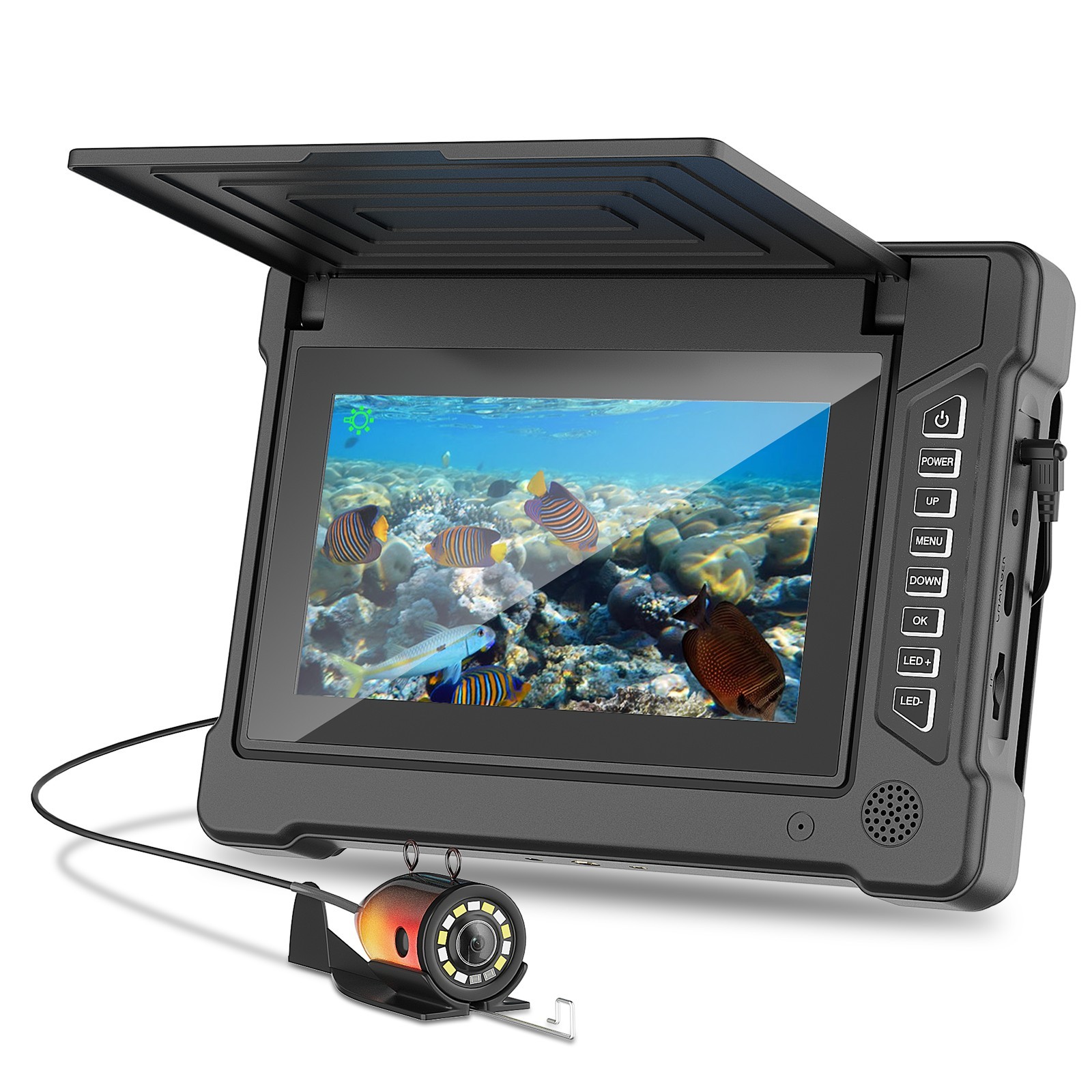 Fish Finder Cable - 7 İnç 15M 1200TVL Sualtı Balıkçılık