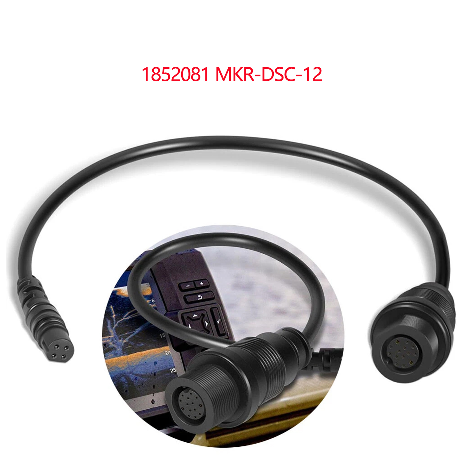 Fish Finder Cable - 1852081 MKR-DSC-12 Garmin, Minn Kota, IP68