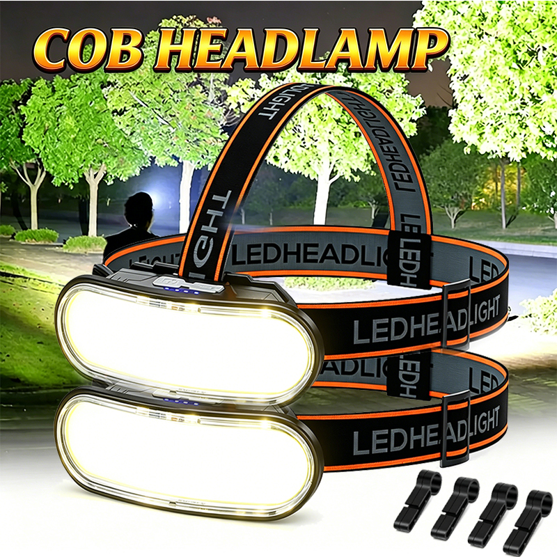 Fish Finder Battery - Güçlü COB LED Far Tip-c Şarj