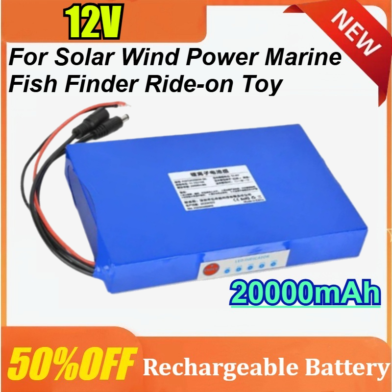 Fish Finder Charger - 12V 20Ah Güneş Enerjisi, Rüzgar Enerjisi,