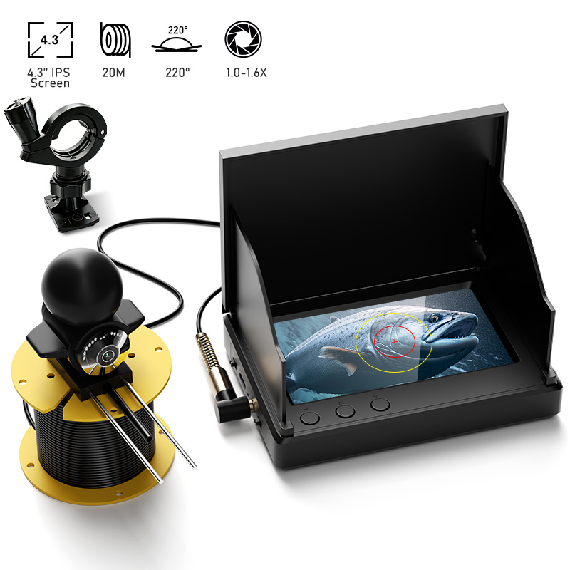 Fishing Depth Finder - Gece Görüşlü Balıkçılık Kamerası 4.3'' Ekranlı