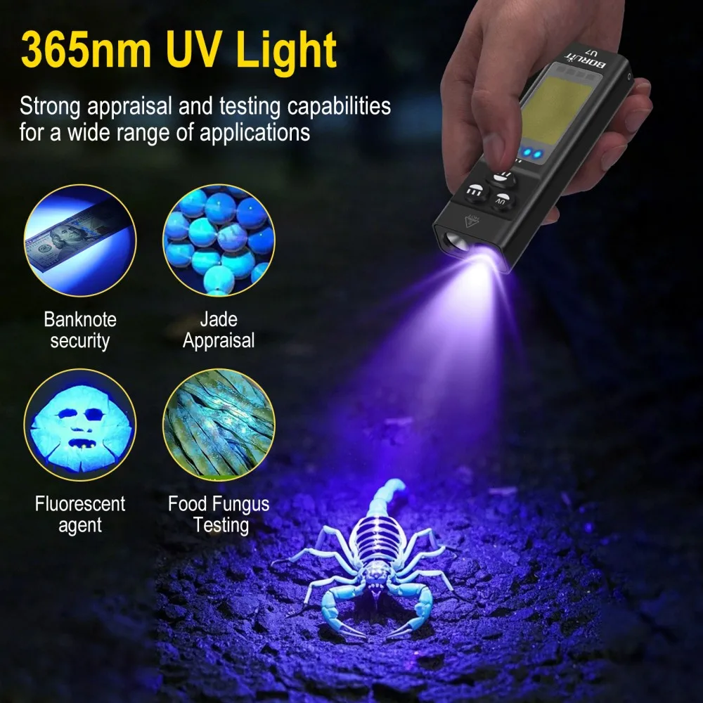 BORUiT U7 UV LED EDC El Feneri - Fishing Light incelemesi ve fiyatı