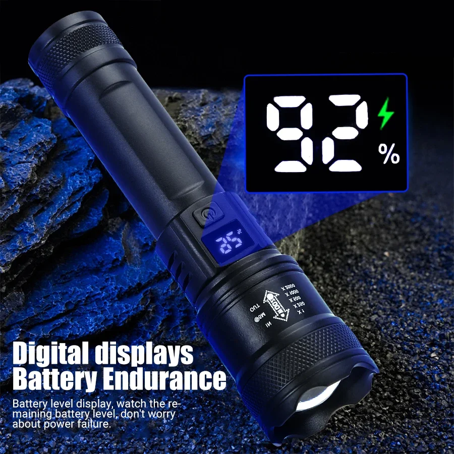 9powerful güçlü LED el feneri  - Fish Finder Battery incelemesi ve fiyatı