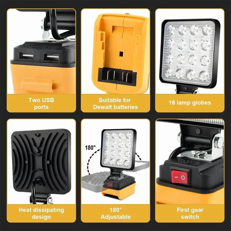 4 inç Led ışık el spot akülü ç - Fish Finder Battery incelemesi ve fiyatı