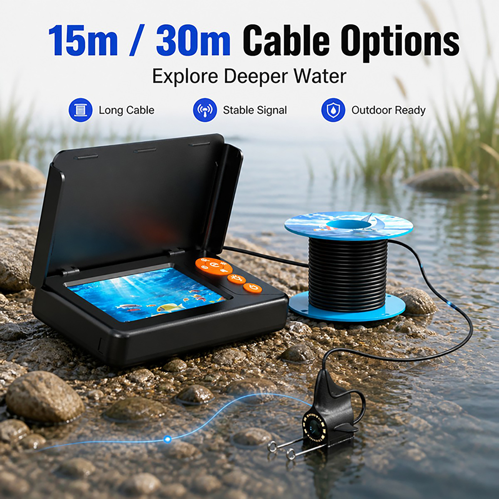 1080P HD Sualtı Kamerası Balık - Fishing Depth Finder incelemesi ve fiyatı