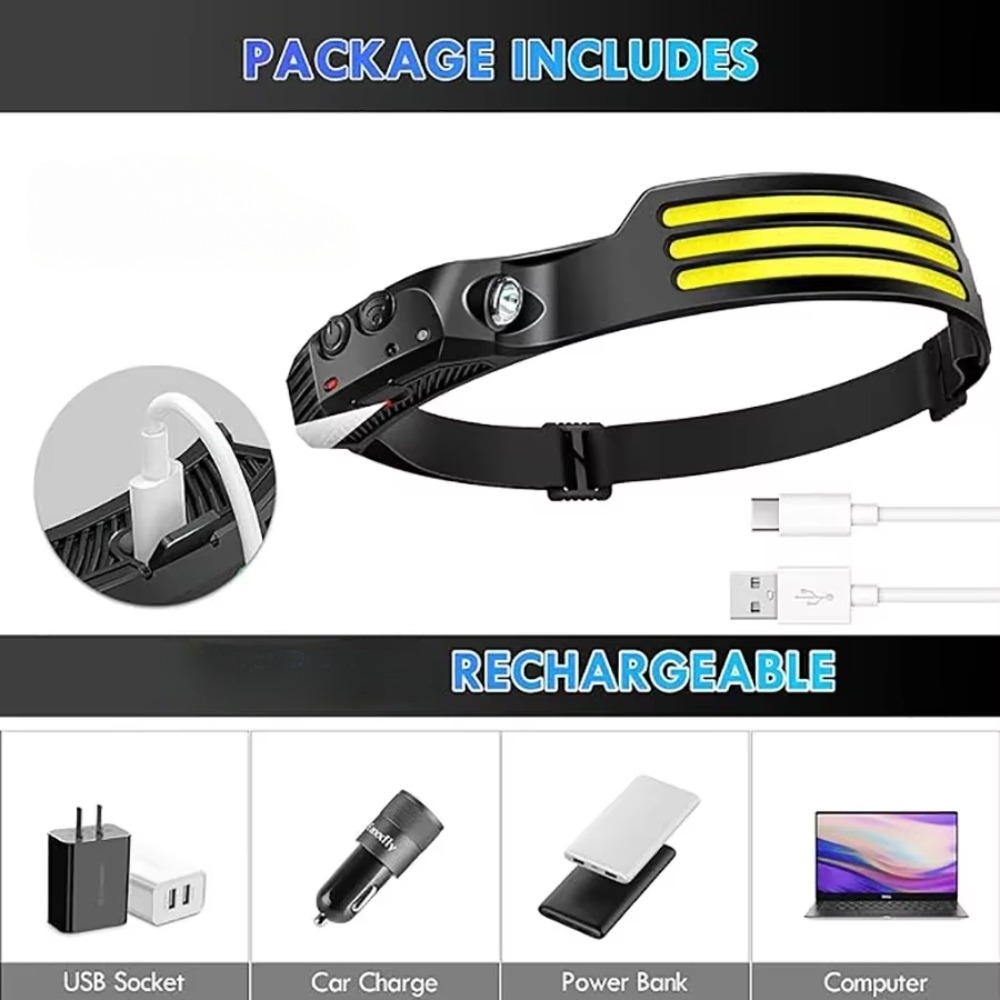 COB LED İndüksiyon Far USB Şar - Fish Finder Battery incelemesi ve fiyatı