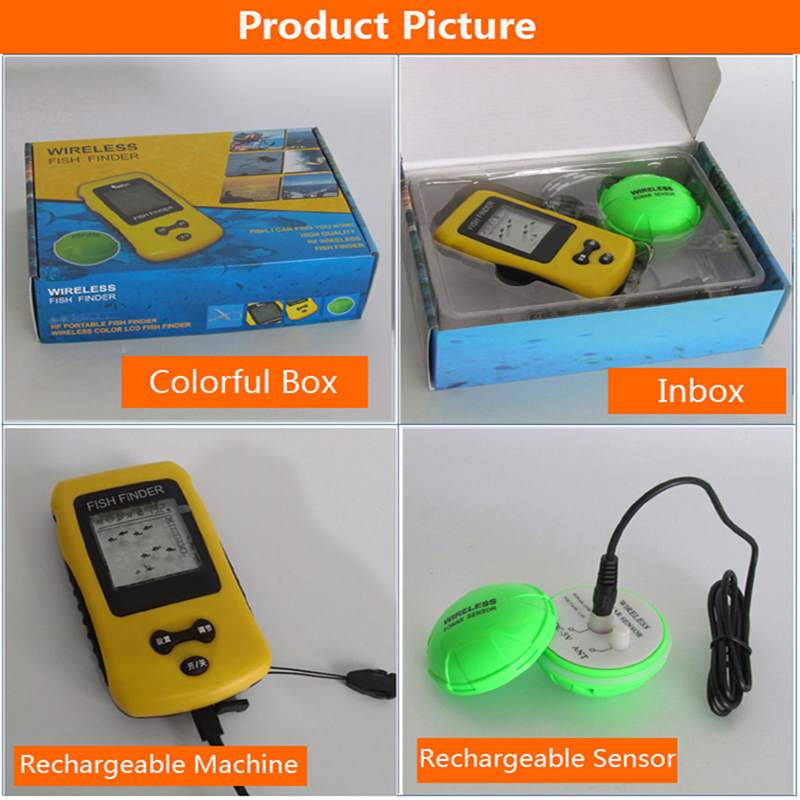 Yepyeni Renkli Kablosuz Balık  - Fish Finder Transducer incelemesi ve fiyatı