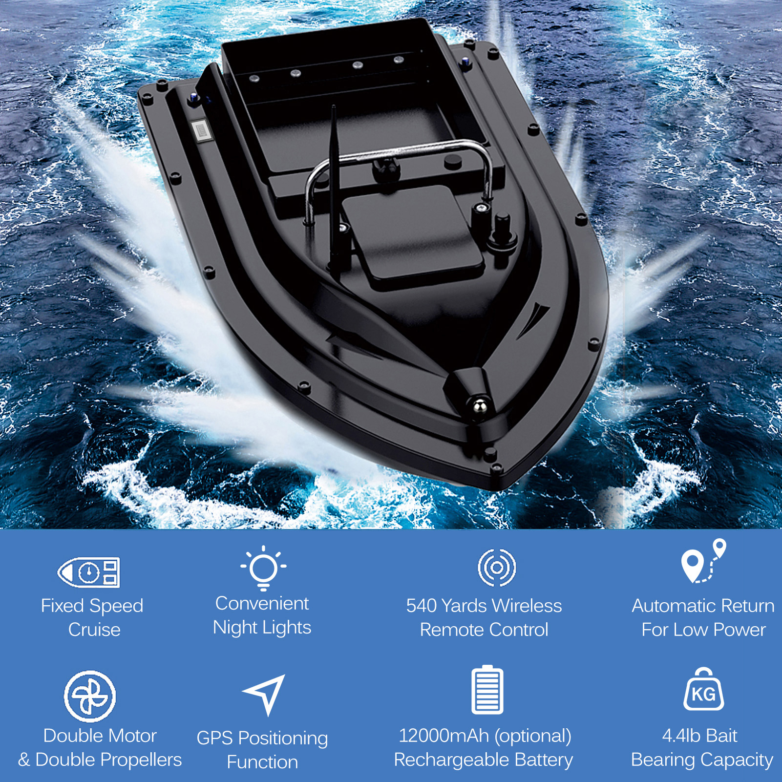 D16E GPS balık yemi teknesi (u - Fishing Gps incelemesi ve fiyatı