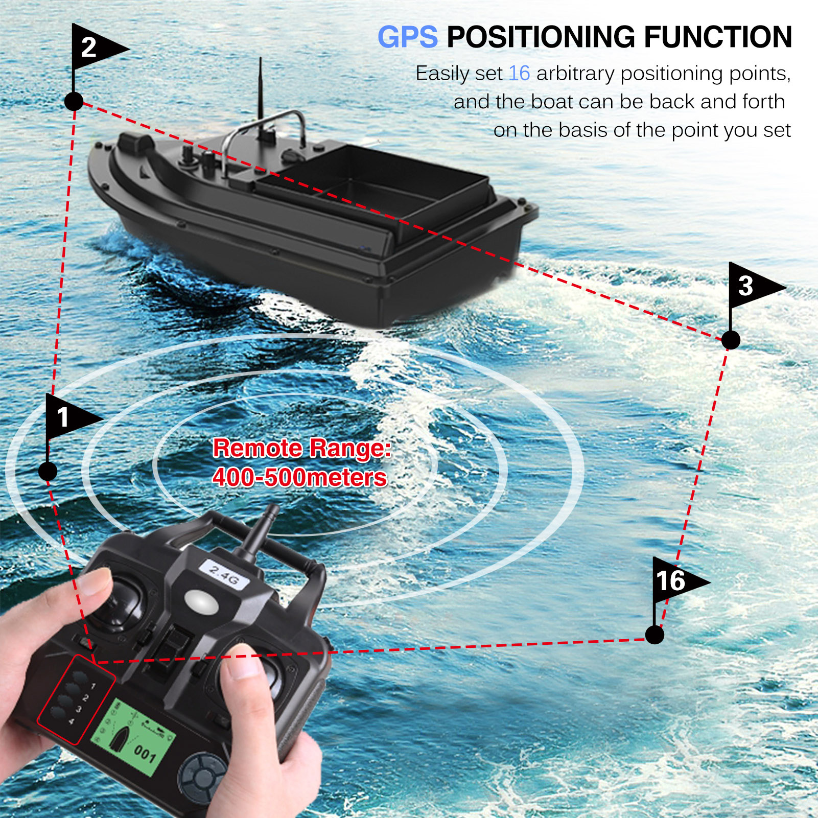D16E GPS balık yemi teknesi (u - Fishing Gps incelemesi ve fiyatı